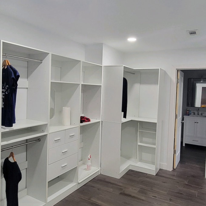 Latitude Run® Navada Freestanding Closet System with Mirror | Wayfair